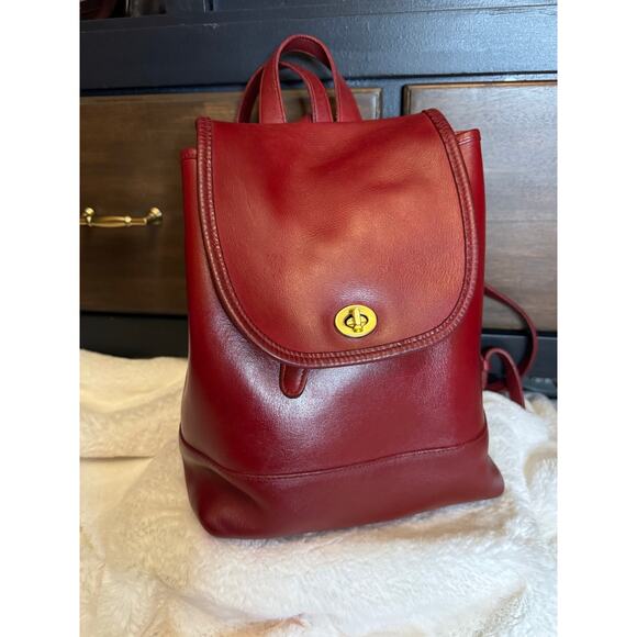 Coach Vintage City Backpack in Red – Beautifully Restored - Picture 14 of 14